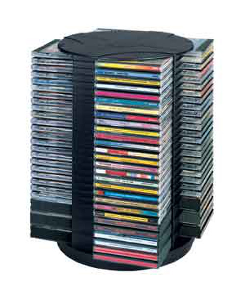 Fellowes Plastic CD Spinner-112 Capacity Plastic Black optical disc stand