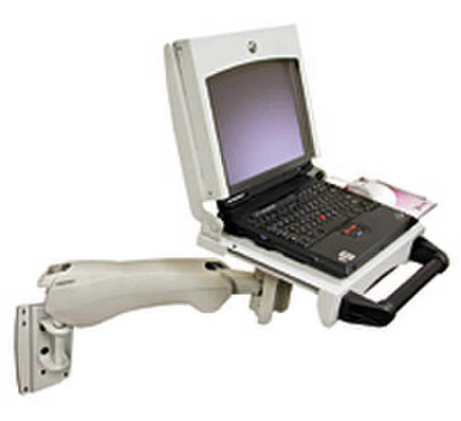 Ergotron HD Series Swivel-Arms Laptop Arm, Security Shroud. Grey