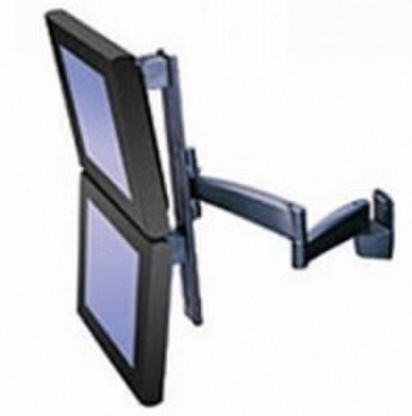 Ergotron 200 Series Dual-Monitor Arm, 2 Extensions, Vertical Mount.Grey