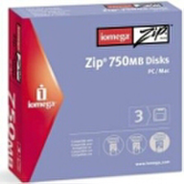 Bernoulli Zip disk 750Mb Dos High (3) 750MB zip disk