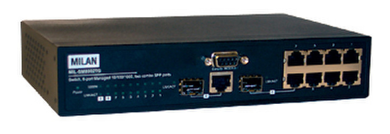 Transition Networks MIL-SM8002TG gemanaged Schwarz