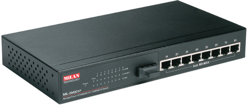 Transition Networks MIL-SM801PST gemanaged Schwarz