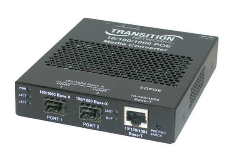 Transition Networks SGPOE1013-100 1000Mbit/s 850nm Multi-mode Black network media converter