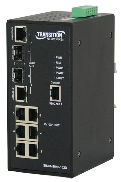 Transition Networks SISGM1040-262D-LR Managed Black network switch