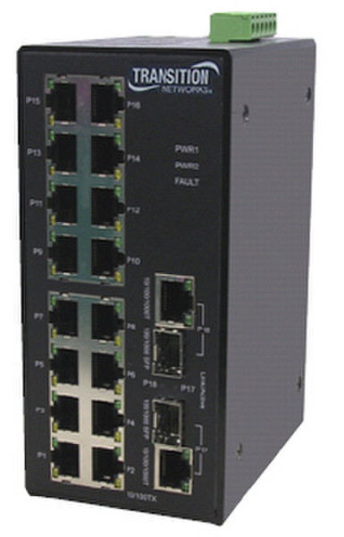 Transition Networks SISTM1040-262D-LRT gemanaged Schwarz Netzwerk-Switch