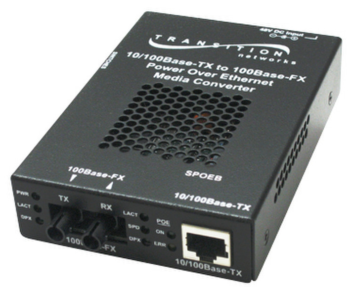 Transition Networks SPOEB1011-100 100Mbit/s 1300nm Multi-mode Black network media converter