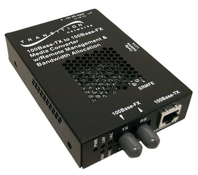 Transition Networks SRMFE1011-200 100Mbit/s 1300nm Multi-Modus Schwarz Netzwerk Medienkonverter