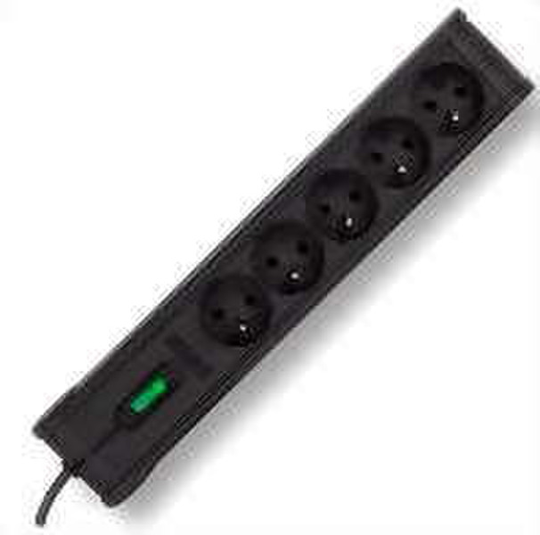 Ever Basic, 1.5m 5AC outlet(s) 1.5m Black power extension