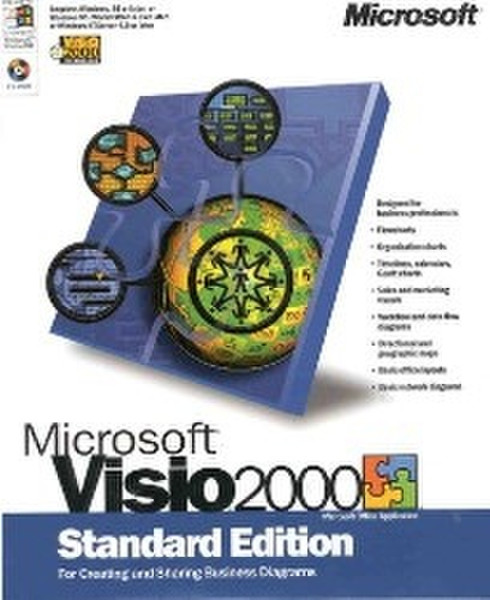 Microsoft Visio 2000 Standard, Document Kit EN English software manual