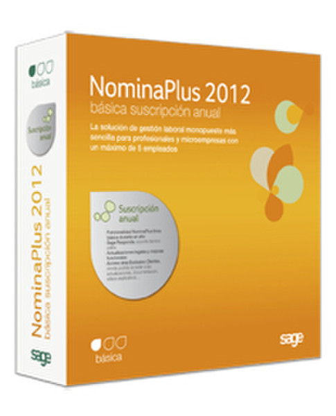 Sage Software NominaPlus Básica 2012