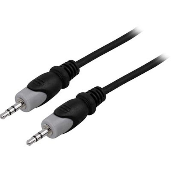 Deltaco MM-151 3м 3.5mm 3.5mm Черный, Серый аудио кабель