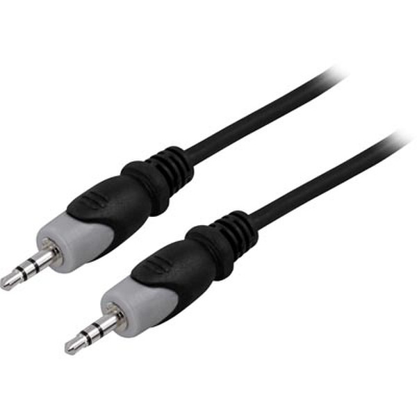 Deltaco MM-154 15м 3.5mm 3.5mm Черный, Серый аудио кабель