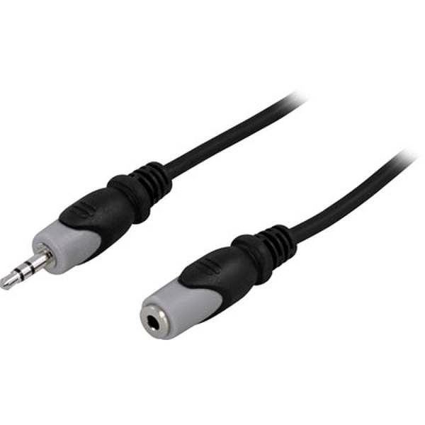 Deltaco MM-160 2м 3.5mm 3.5mm Черный, Серый аудио кабель