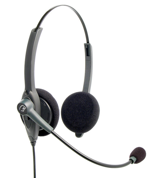 VXi Passport 21V DC Binaural Head-band Black headset
