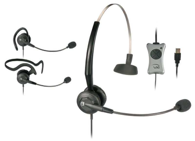 VXi TalkPro UC3 USB Monophon Ohrbügel, Kopfband, Nackenband Headset