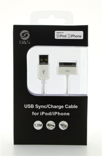 CEMOBIT DNS-DAT-APIP USB Apple Connector Белый дата-кабель мобильных телефонов