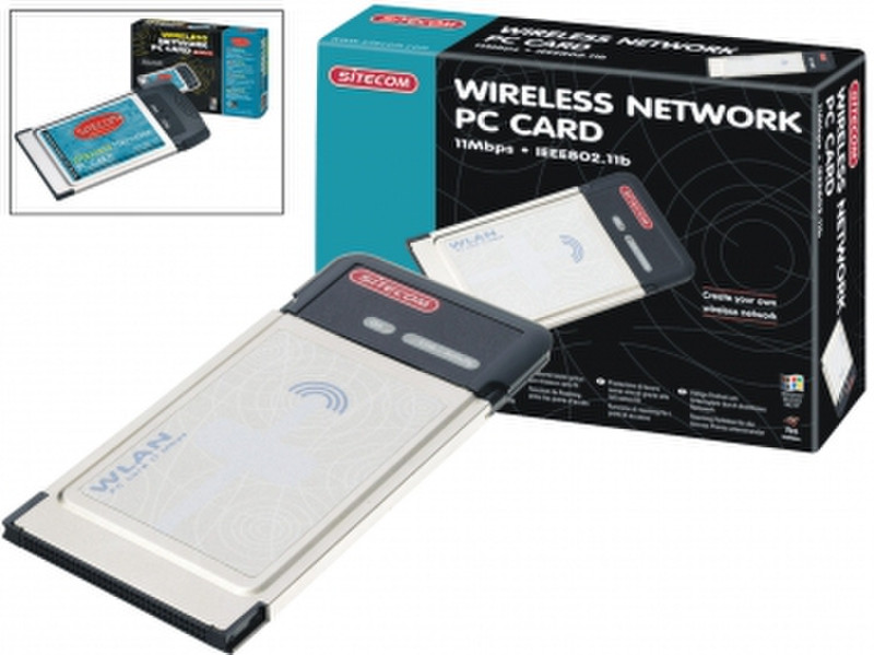 Sitecom Wireless Network PC Card 11Mbit/s networking card