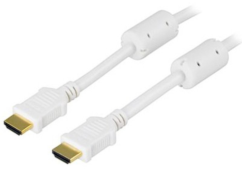 Deltaco HDMI-001A 1м HDMI HDMI Белый HDMI кабель
