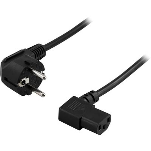 Deltaco DEL-110B 3m C13 coupler Black power cable