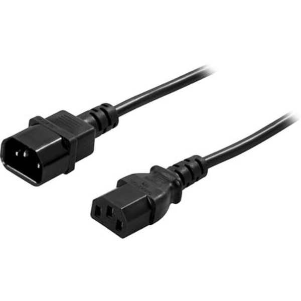 Deltaco DEL-113A 3m C14 coupler Black power cable