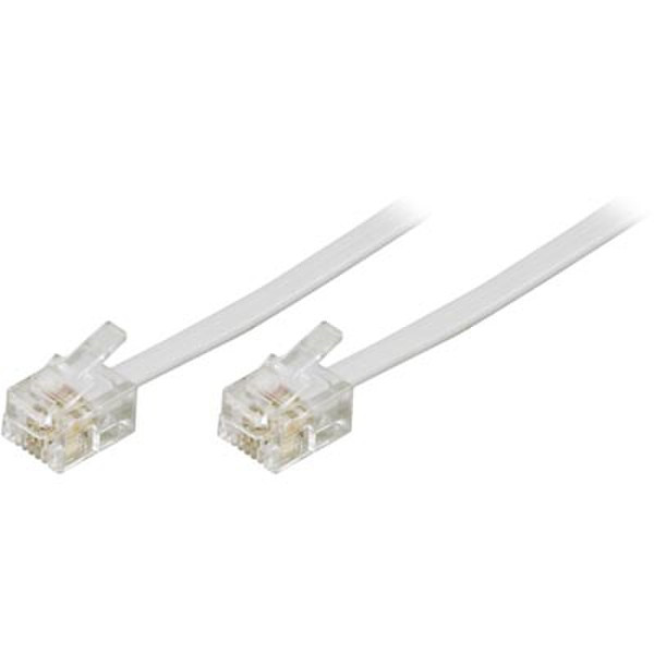 Deltaco DEL-159F 2m White telephony cable