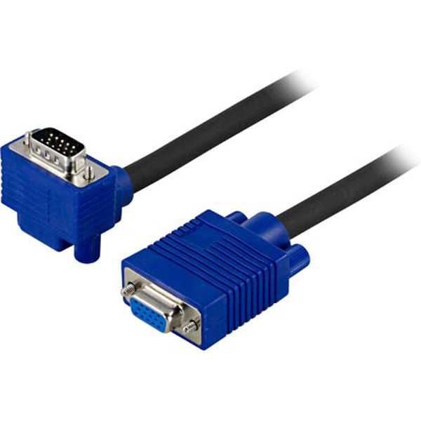 Deltaco RGB-9 1м VGA (D-Sub) Черный, Синий VGA кабель
