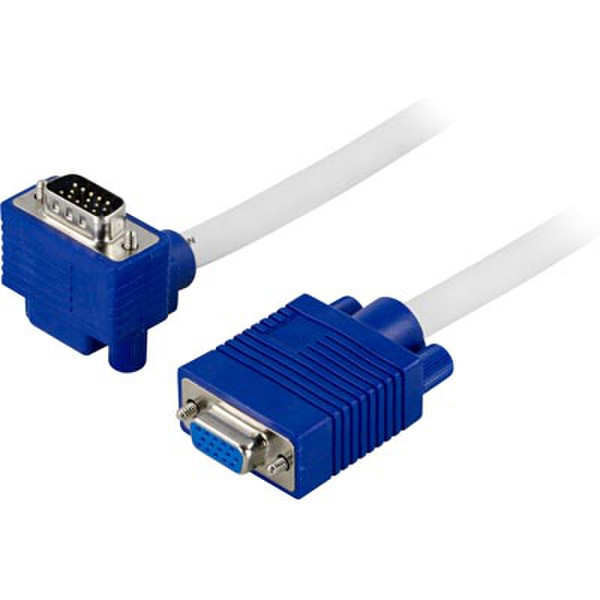 Deltaco RGB-9A 2m VGA (D-Sub) Blau, Weiß VGA-Kabel