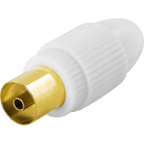 Deltaco DEL-663 1x 9.5mm F Gold,White wire connector