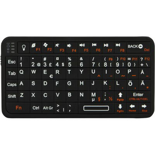 Deltaco TB-109K Bluetooth QWERTY Черный клавиатура для мобильного устройства