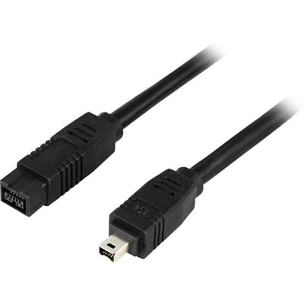 Deltaco FW-94 4.5m 9-p 4-p Black firewire cable