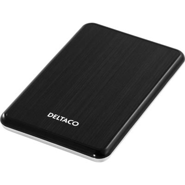 Deltaco MAP-HL24U 2.5" USB powered Black,Silver storage enclosure