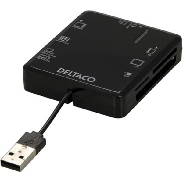 Deltaco UCR-133 USB 2.0 Black card reader