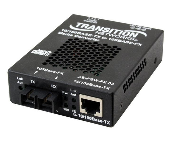 Transition Networks J/E-PSW-FX-03-EU 100Mbit/s 1300nm Multi-mode network media converter