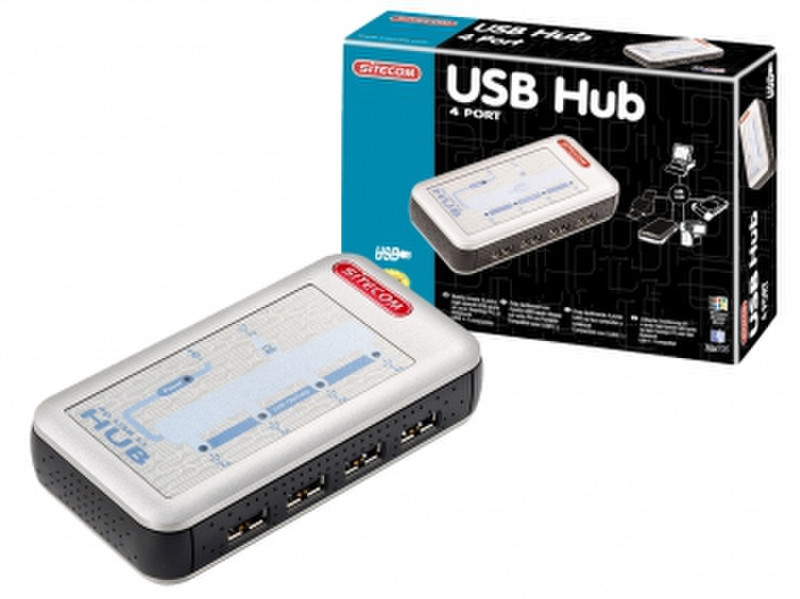 Sitecom 4 port USB 1.1 Hub 12Мбит/с хаб-разветвитель