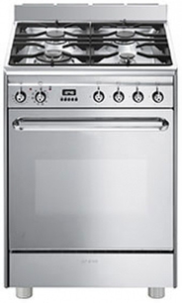 Smeg CP60X8 Freestanding Gas hob A Stainless steel cooker