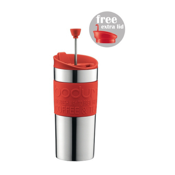 Bodum Travel Press Set Vacuum coffee maker 0.35L Red