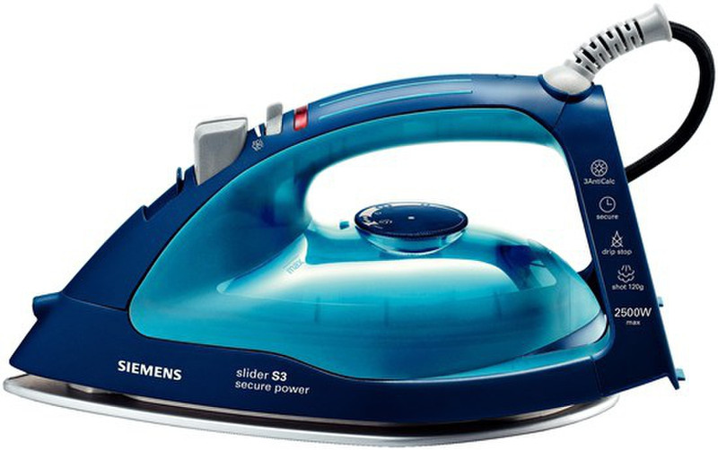 Siemens TB46230 Steam iron Palladium soleplate 2500W Black iron