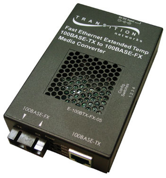 Transition Networks E-100BTX-FX-05(XLHT) 100Мбит/с 1310нм Single-mode сетевой медиа конвертор