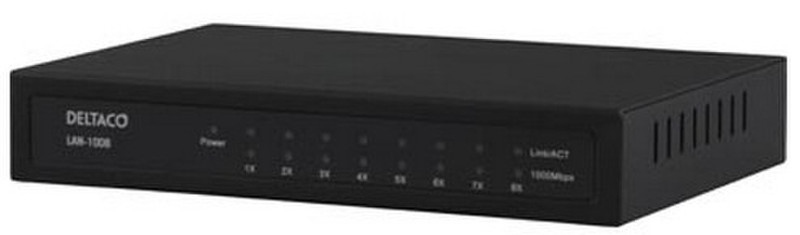 Deltaco LAN-1008 Black network switch