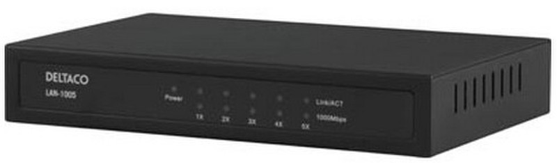 Deltaco LAN-1005 Black network switch