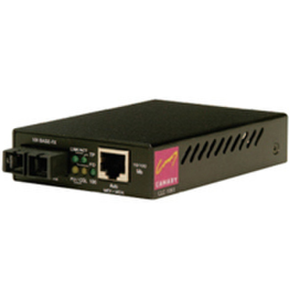 Canary CLE-1061 Внутренний 100Мбит/с 1310нм Multi-mode Черный сетевой медиа конвертор