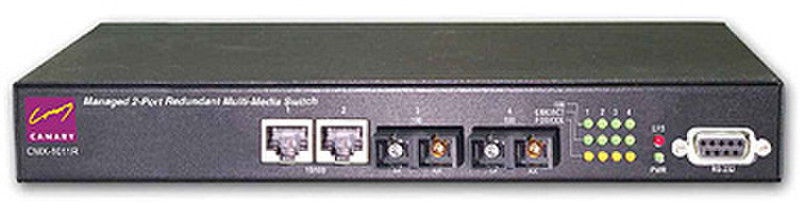 Canary CMX-1011R 100Mbit/s 1310nm Multi-Modus, Einzelmodus Schwarz Netzwerk Medienkonverter