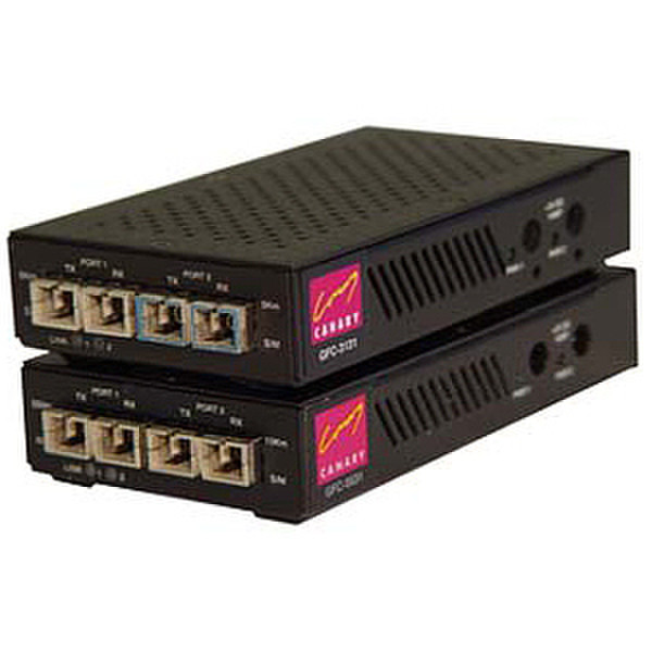 Canary GFC-5531L 1000Mbit/s 1310nm Multi-Modus, Einzelmodus Schwarz Netzwerk Medienkonverter