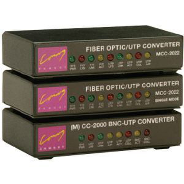 Canary MCC-2012 10Mbit/s 850nm Multi-mode Black network media converter