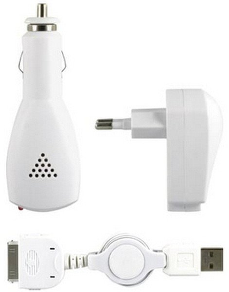 Deltaco IPOD-KIT3 Auto,Indoor White mobile device charger