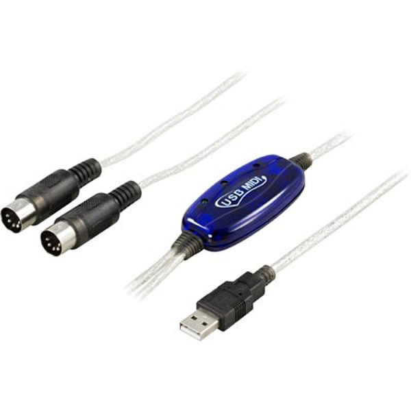 Deltaco USB-MIDI1 кабельный разъем/переходник