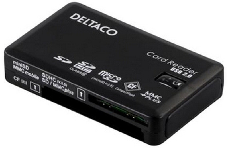 Deltaco UCR-109 USB 2.0 Черный устройство для чтения карт флэш-памяти