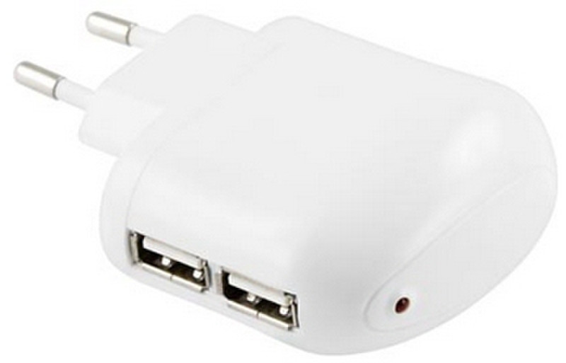 Deltaco USB-AC5 Innenraum Weiß Ladegerät für Mobilgeräte