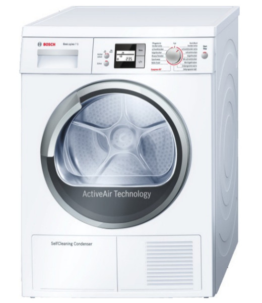 Bosch WTW86573EX freestanding Front-load 7kg A Chrome,White tumble dryer