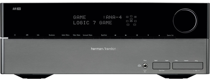 Harman/Kardon AVR 260 50W 7.1 Surround Schwarz, Grau